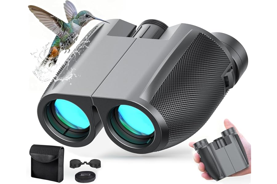Binoculars 12x25 for Adults and Kids Compact Binocular Waterproof Binocular Wide Field of View for Bird Watching,Hiking,Hunting,Concert