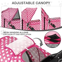 MoNiBloom 3 Wheels Pet Dog Cat Stroller for Small
