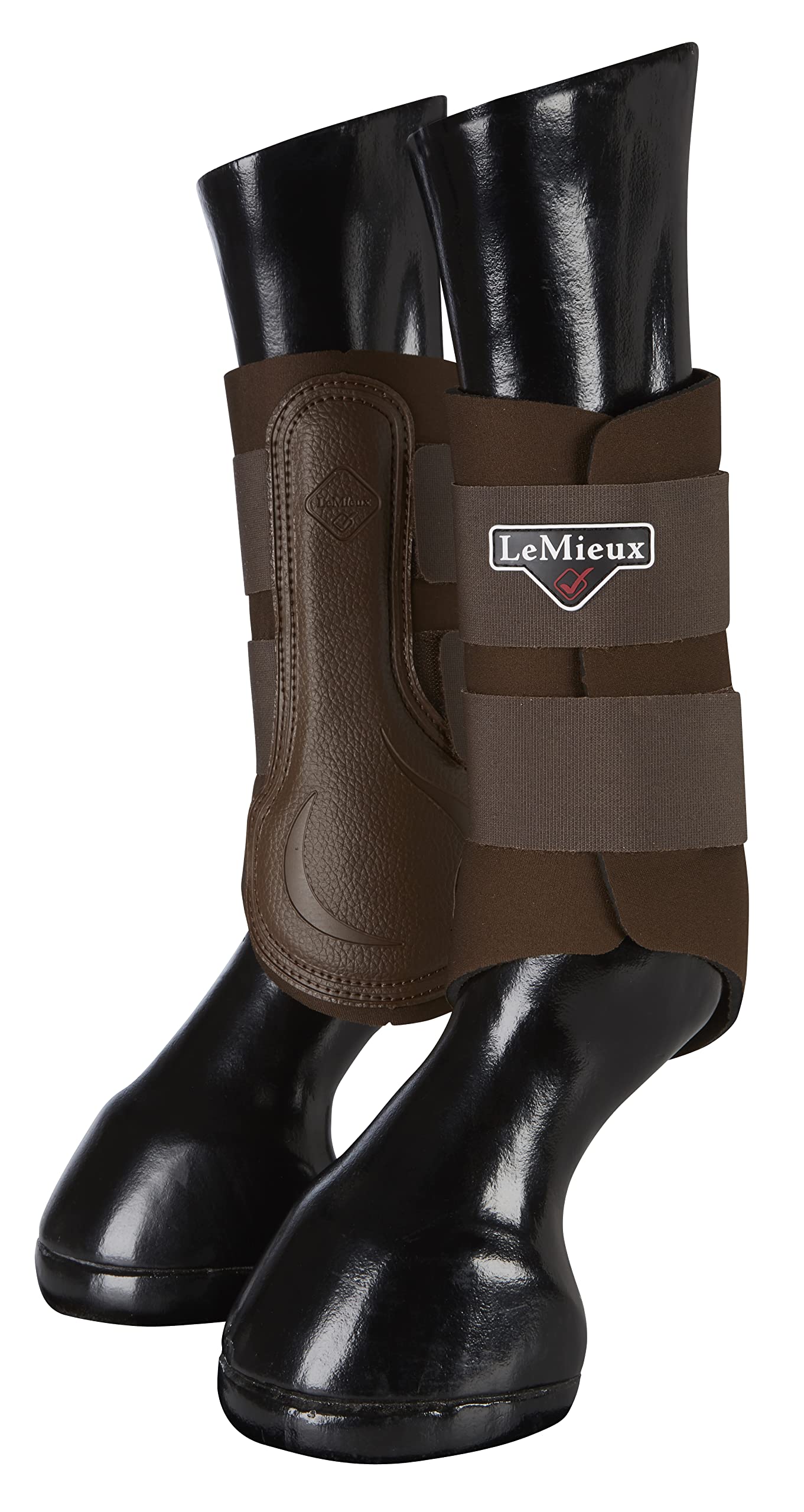 LeMieux Mesh Brushing Horse Boots - Protective Gear and Training Equipment - Equine Boots, Wraps & Accessories (Brown/Small)
