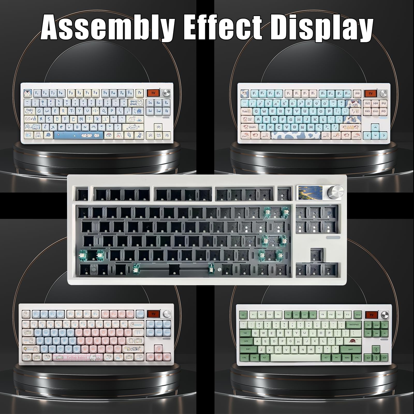 Mua ZMX GMK87 Keyboard Barebones Kit,Gasket Mount Hot Swap PCB Triple ...