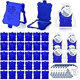 Wenqik 25 Set Quinceanera Party Favors for Guests Include Rose Compact Mirror Quinceanera Card and Organza Bag Mis Xv Sweet 15th Birthday Party Favors (Blue)