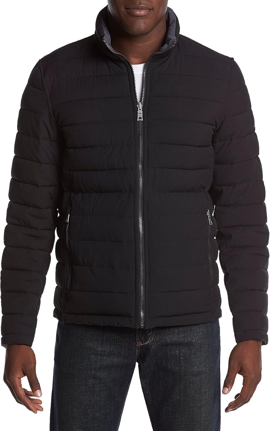 Nautica Men's Big & Tall Reversible Puffer Jacket Black Amazon.co