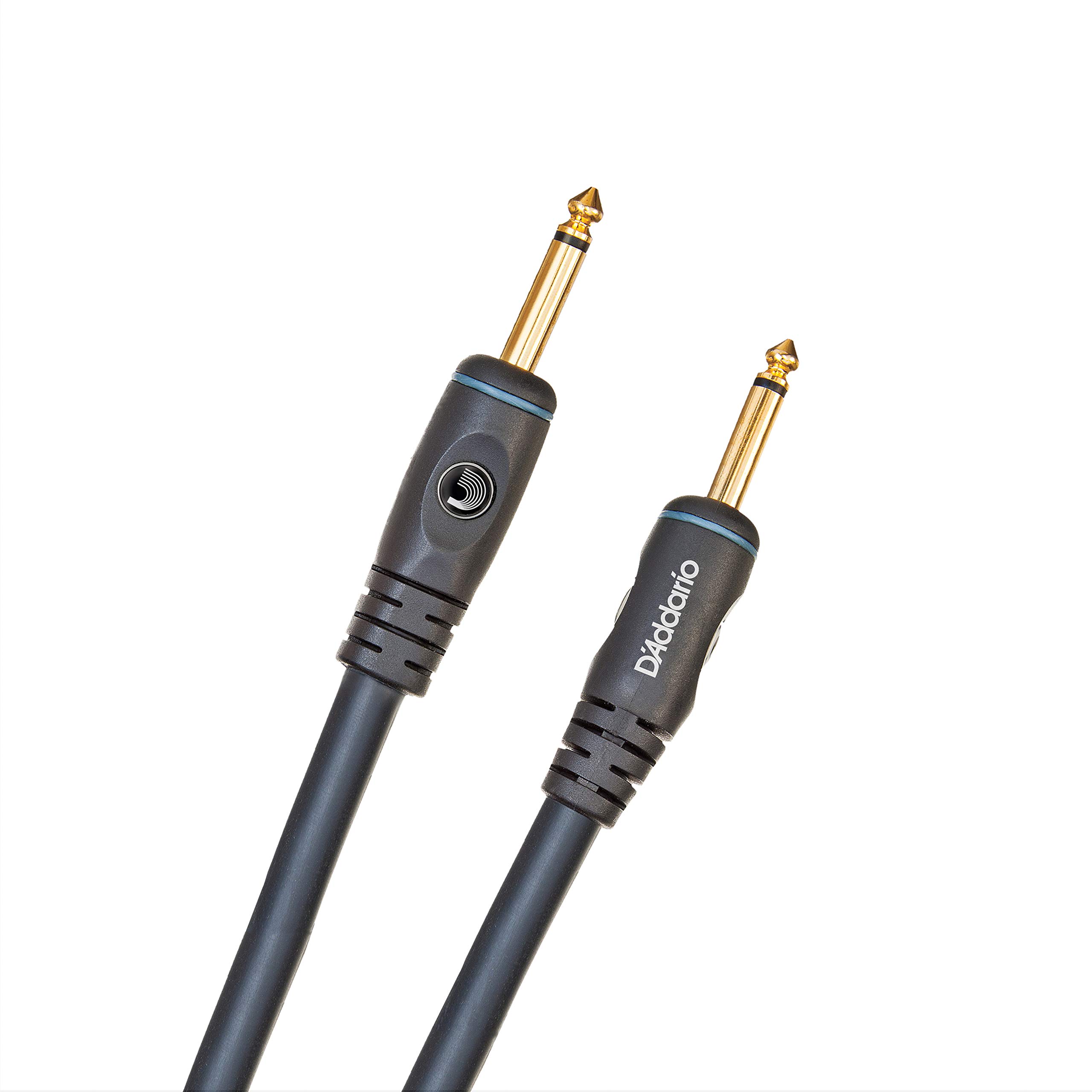 D'Addario PW-S-03 Speaker Cable - Gold Plated Plugs for Optimal Signal Flow - Shielded for Noise Reduction - 1/4 Inch Male to 1/4 Inch Male - Custom Series - 3 Inch/76.2 MM - Straight Ends - 1 Pack