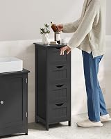 VASAGLE Bathroom Floor Storage Cabinet 4 Drawers 30x30x82 cm Ink Black LHC040B01 view 2