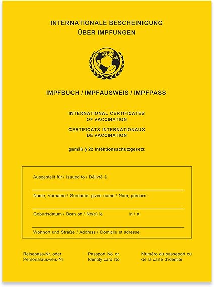 Carnet de vaccination - Certificat international de ...