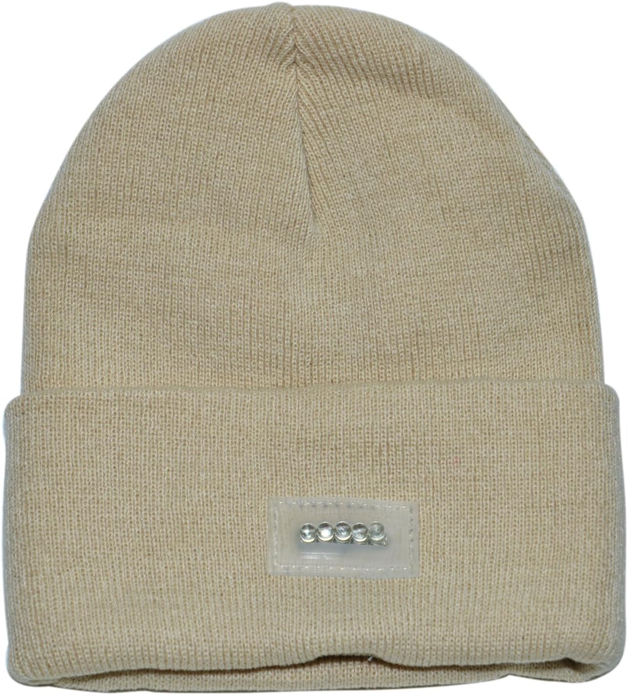 EVST 5 LED Flashlight Keep Warm Light Beanie Hat Cap for Hunting, Camping, Grilling