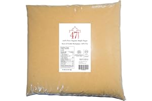 47 North Organic Single Source Pure Real Maple Sugar | 10lb Bulk Bag | Fine Granulated | Large size perfect for home baker lo