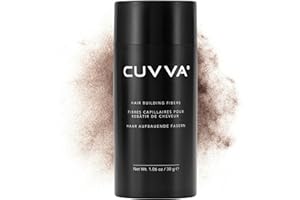 CUVVA Hair Building Fibers (30g) - Instantly Fill in Fine and Thinning Hair to Create a Thicker, Fuller Look - 13 Different Shades for Men & Women - Light Brown