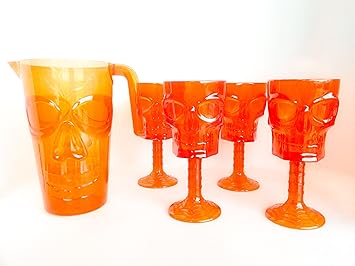 Amazon Com Halloween Table Decorations Cups Skull Goblet Set Of 5