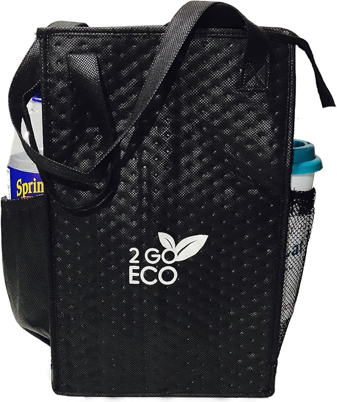 lunch bag with shoulder strap and bottle holder