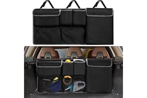 XHRING Car Trunk Organizer Storage Backseat Hanging Bag for Jeep Wrangler Grand Cherokee Renegade Cherokee Compass JL Wagoneer Patriot Liberty JK TJ Commander 2/4 Door SUV Accessories 2000-2024 2025