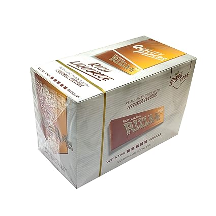 Makbros Rizla Lakritze Tabakblätter, 100 Broschüren, vollständig versiegelt