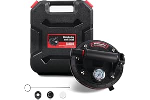 FAXHOOL Heavy Duty Suction Cup for Glass, 440LBS Load Capacity Powerful, 8" Vacuum Suction Cup to Lift Large Glass with Pressure Indicator, Fit for Tiles, Metal, Wood, Marble, Floor, Bathtub, Window Lifting