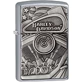 Personalized Zippo Harley-Daviddson Windproof Oil Lighter Engraving - Christmas, Halloween &amp; Valentines Day Gift (Engine)