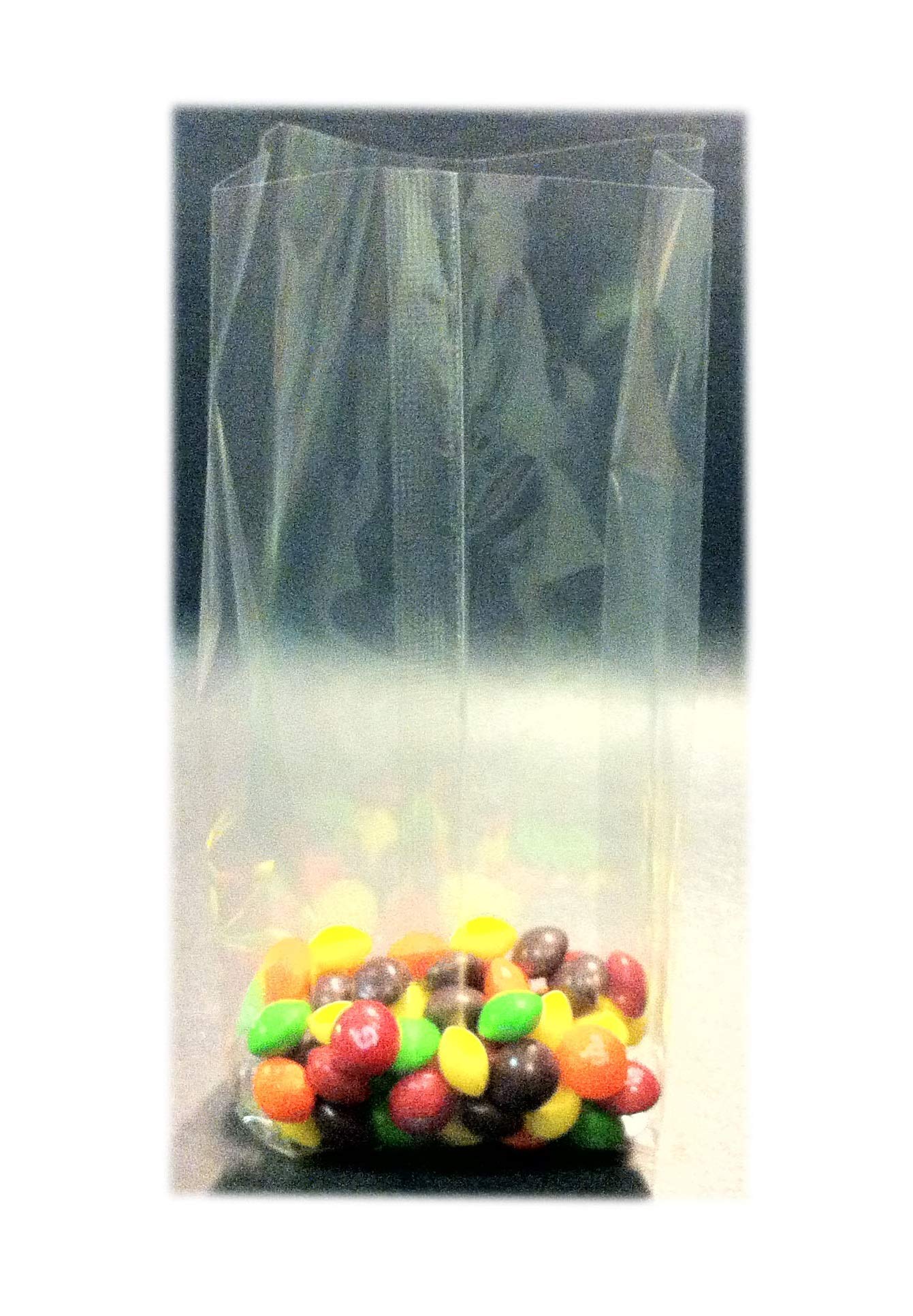 100x Clear Flat Cello/Cellophane Treat Bag 4" x 8" inch (1