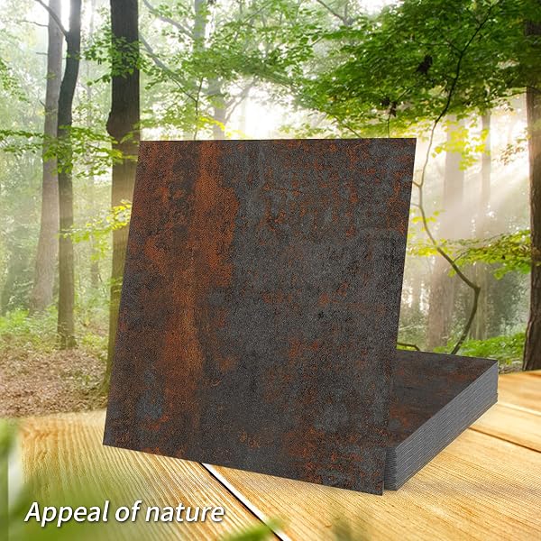 ART3D PEEL AND STICK FLOOR TILE, 30-PACK 12 X 12IN. COVERS 30 SQ.FT, WATERPROOF VINYL FLOORING TILES SELF ADHESIVE FOR KITCHEN, BATHROOM & BEDROOM – RUST GRANITE