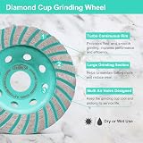 LEKOMESH Diamond Grinding Wheel 100mm Turbo Segments for Concrete Granite view 4