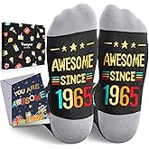 HAPPYPOP 1959 1964 1965 Birthday Gifts - Birthday Socks for Him Her Born in 1959 1964 1965