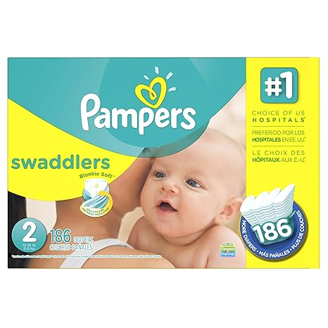 186 pampers swaddlers size 2