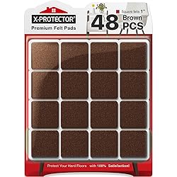X-PROTECTOR Felt Furniture Pads - 48 PCS 1" - Felt