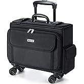Tonyeee Rolling Laptop Bag 15.6 Inch, Ballistic Nylon Wheeled Briefcase for Men Women, Professional Rolling Work Bag, Underseat Carry On Business Case, 360 Spinner Wheels, Accordion File Office Bag