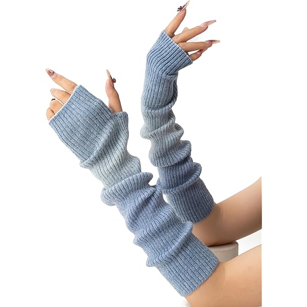 SATINIOR 5 Pairs Arm Warmer Long Fingerless Gloves Knit Open