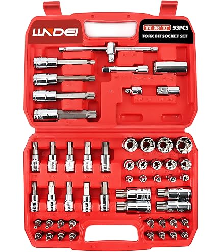 32-Piece SAE & Metric Master Hex Bit Socket Set - 1/4", 3/8", 1/2" Drive Allen Keys