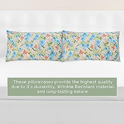 Elegant Comfort Ultra Soft Set of 2 Floral Print