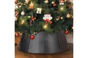 Lanpn Metal Christmas Tree Collar 20 inch, Christmas Tree Ring Collar for Small Mini Pencil Xmas Stand Cover Real Artificial 