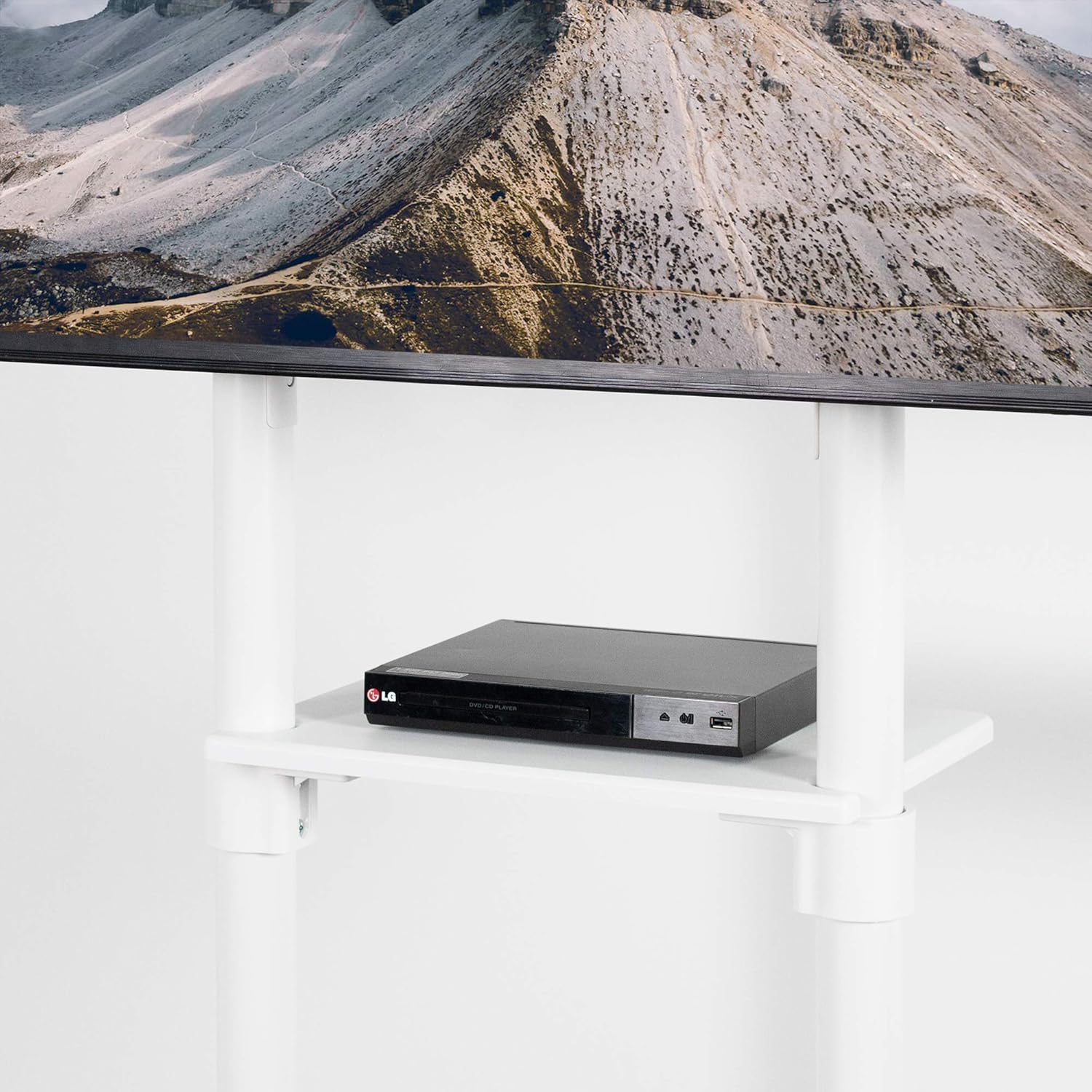 VIVO Mobile Premium TV Cart for 37 to 70 inch Flat Screens, Samsung Digital Flipchart, Microsoft Surface Hub 2S, Luxury Portrait to Landscape TV Display Stand with Wheels, White (STAND-TV02PW): Home Audio & Theater