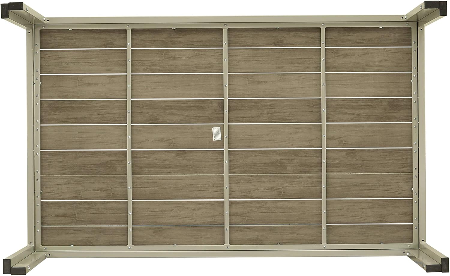 East West Furniture JUGU503A 5Pc Outdoor Natural Color Wicker Dining Set Includes a Patio Table and 4 Balcony Backyard Armchair with Linen Fabric Cushion: Furniture & Decor