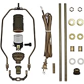 Creative Hobbies ML94KIT Premium Lamp Kit with All Parts for DIY Lamp Design or Repair (Antique Brass)
