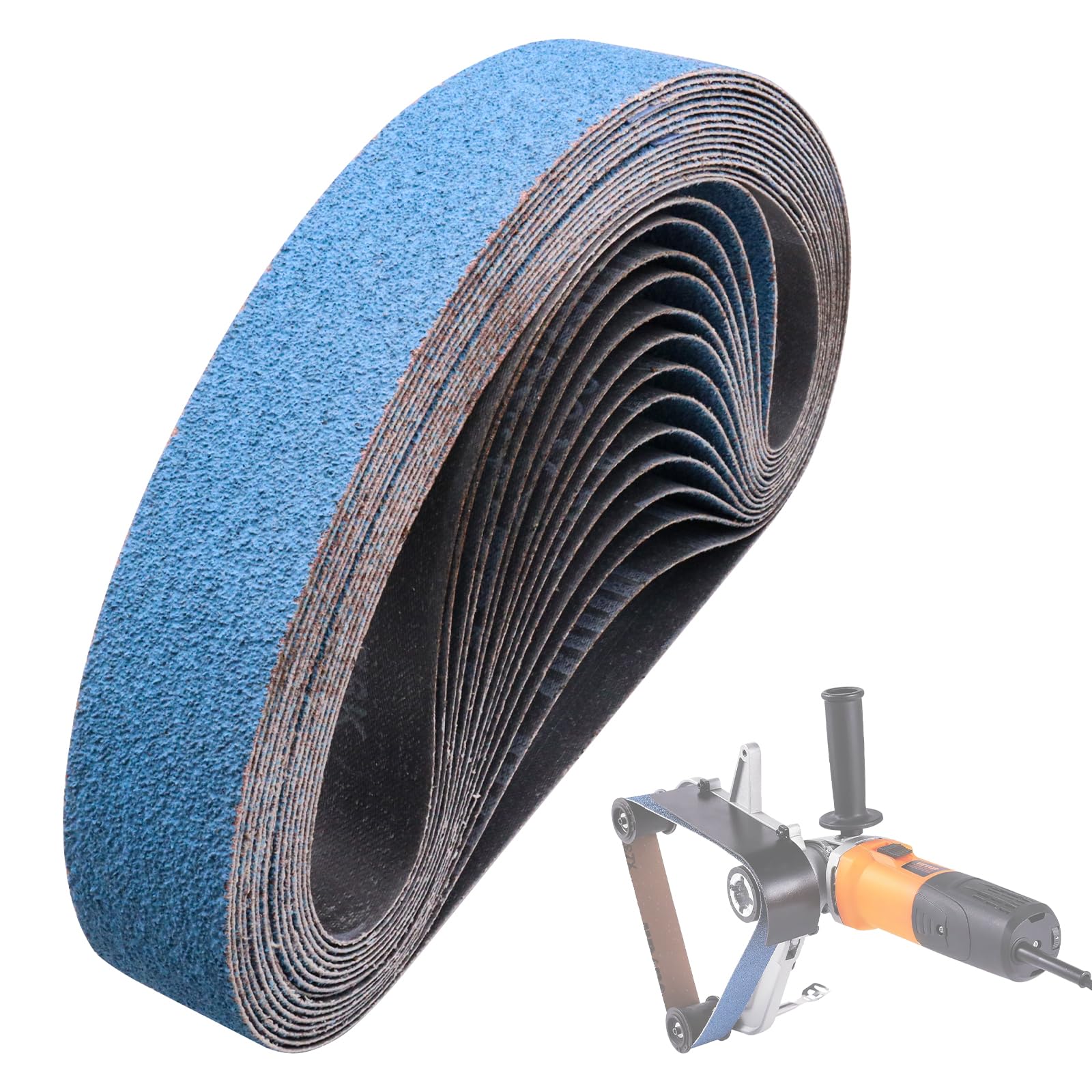 Photo 1 of 1-1/2 x 30 Inch Zirconia Sanding Belts for Pipe Tube Polisher Sander, 1.5x30" 60 Grit Sander Belts for Pipe Belt Sander, 1-1/2" x 30" Zirconia Grinding Sand Paper for Metal Burnishing, 15 Pack