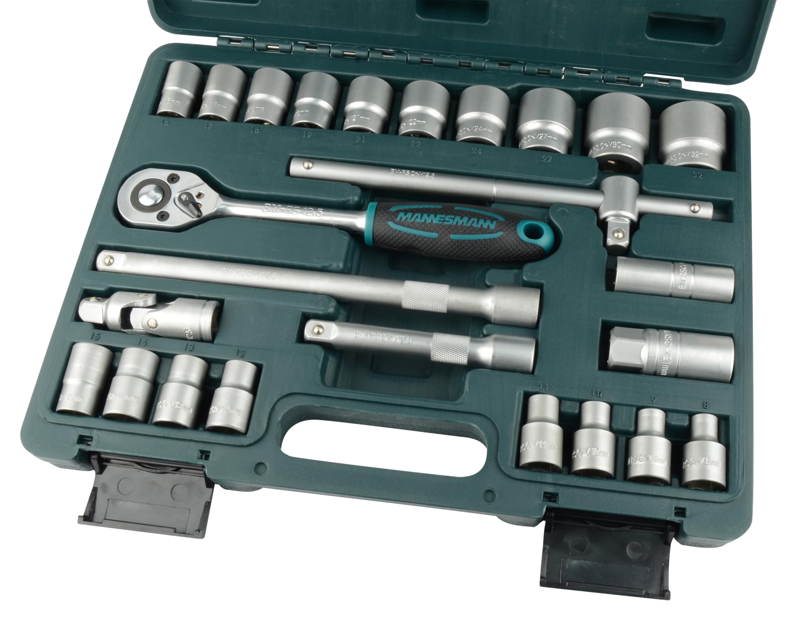 Mannesmann 1/2-inch Socket Set (25 Pieces)