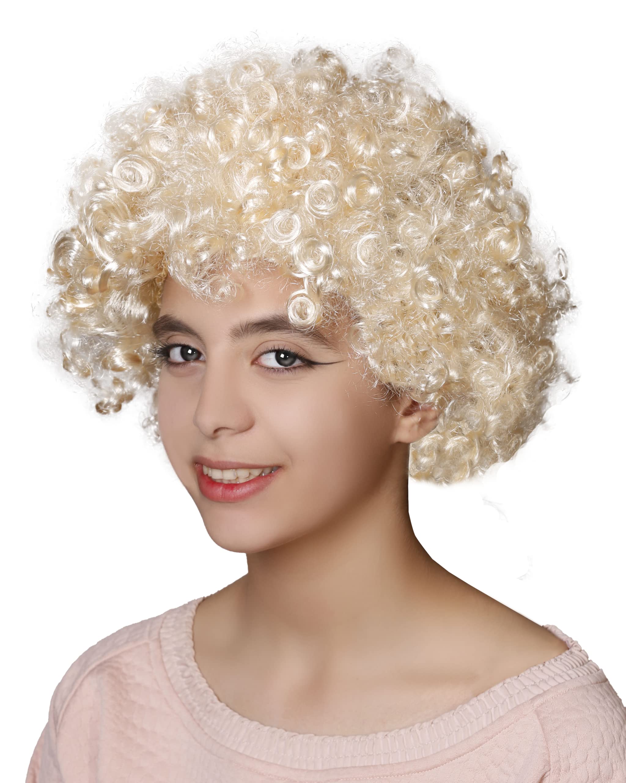 Unisex Clown Wig Circus Funny Fancy Party Dress Accessory Afro Stag Do Fun Joker (Blonde) — image 1
