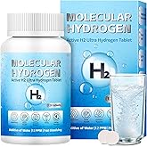 Hydrogen Water Tablets with Magnesium - 12 PPM H2 Molecular Hydrogen Tablets for Drinking Water, Fast-Dissolving, Antioxidant Support for Cellular Vitality, Energy Recovery, Non-GMO, 120 Count