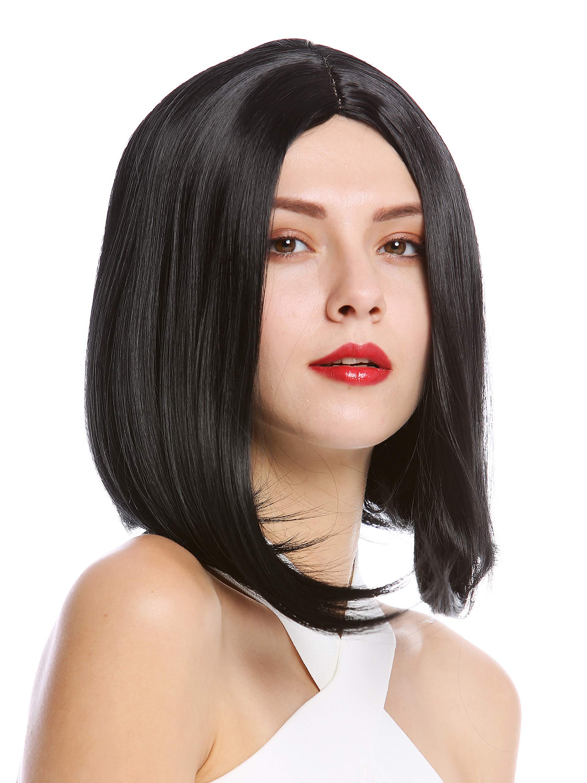 WIG ME UP - YZF-4356-1 Lady Quality Wig short shoulder length Bob Longbob straight middle-parting black