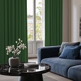 Deconovo Eyelet Blackout Curtains 55x114 Forest Green 2 Panels view 6