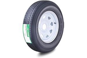 Free Country Trailer Tire Wheel Assembly ST205/75R15 8-Ply D 107M 5 Lug on 4.5" PCD White Spoke Rim