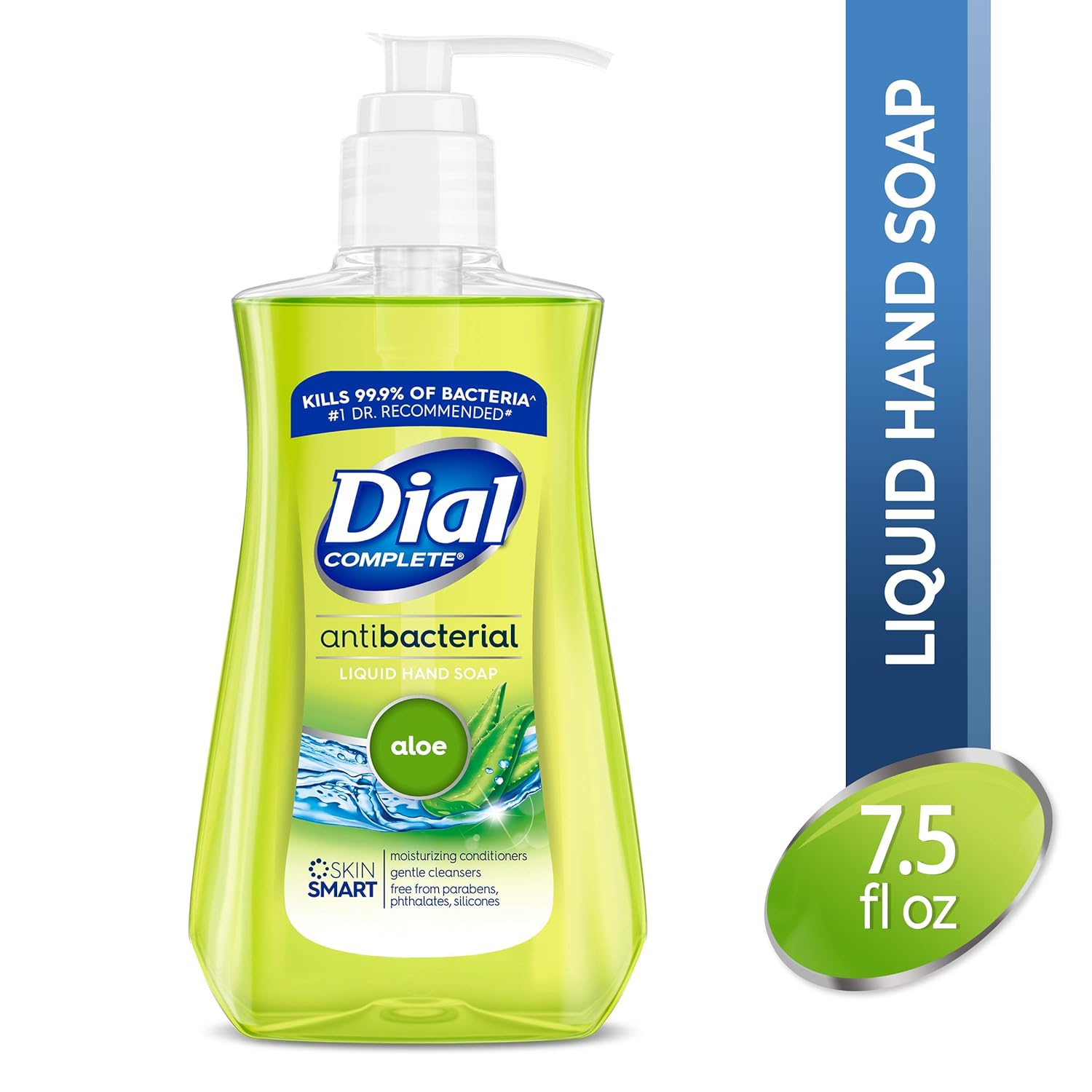 Dial Antibacterial Liquid Hand Soap, Aloe, 7.5 Fluid Ounces (Pack of 12) : Hand Washes : Beauty