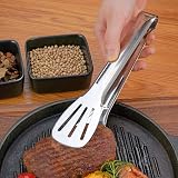 MOLHEM 5Pcs Kitchen Tongs Stainless Steel 7 inch Easy Grip Non Stick view 3
