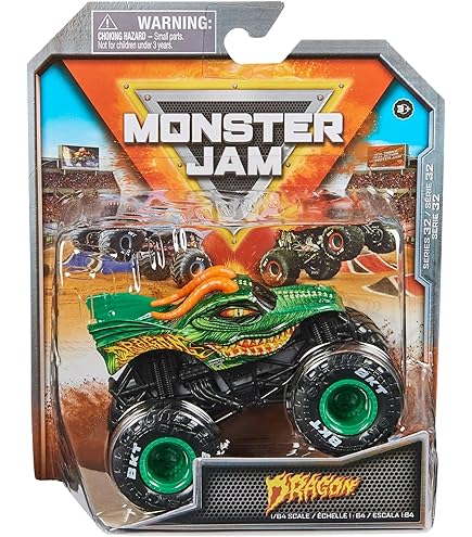 レア　JAG-TOY SUMMER TIME JUNCTION Monster Jam Series 21 Dragon & Pink Full Charge Spin Master