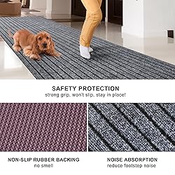 BESTVUE 4' x 51' Runner Rugs with Rubber