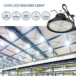 JOMITOP UFO High Bay LED Shop Light 100 Watt 1-10V
