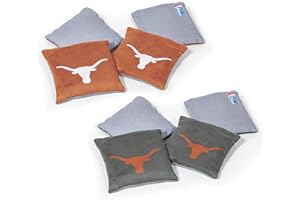 NCAA College Dual Sided Bean Bags by Wild Sports, 8 Count, Premium Toss Bags for Cornhole Set - Great for Tailgates, Outdoors, Backyard