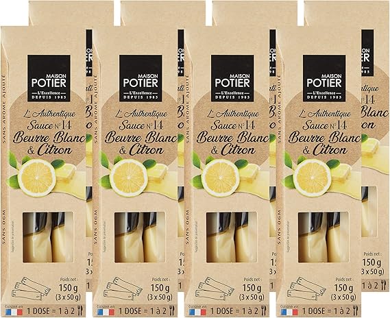 Maison Potier Sauce Beurre Blanc Citron Confit 8 Etuis De 3 Doses Individuelles De 50g Amazon Fr Epicerie