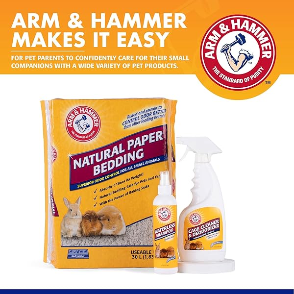 ARM & HAMMER FOR PETS SUPER ABSORBENT CAGE LINERS FOR GUINEA PIGS, HAMSTERS, RABBITS & ALL SMALL ANIMALS | BEST CAGE LINERS FOR SMALL ANIMALS, 7 COUNT SMALL ANIMAL PET PRODUCTS