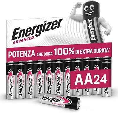 Advanced - Pile AA (Confezione da 24) - Batterie Alcaline 1,5 V