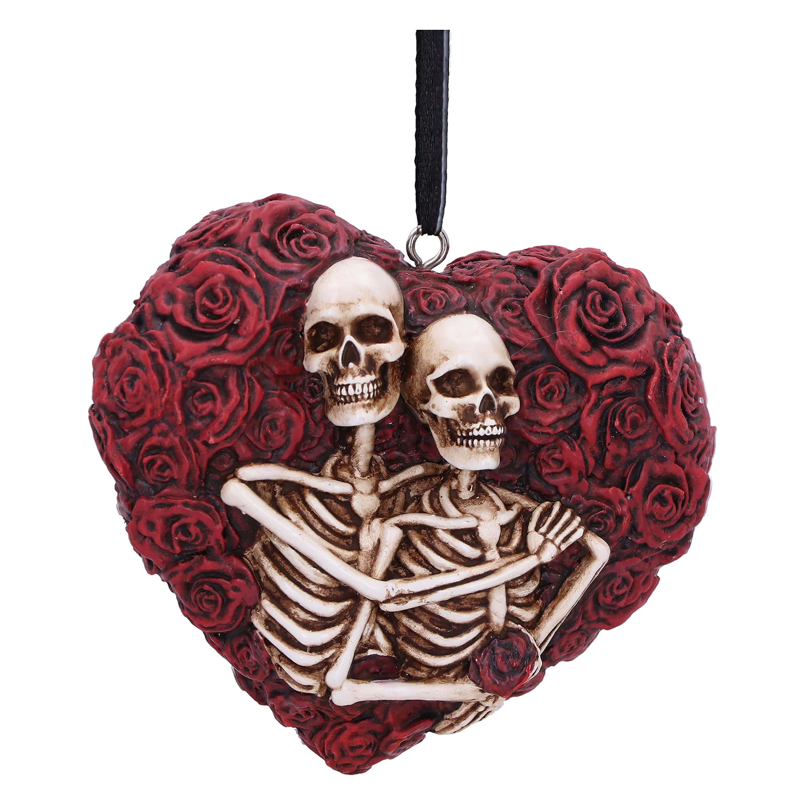 Nemesis Now Love Everlasting Hanging Ornament 7.8cm, Resin, Love Everlasting Hanging Ornament, Cast in the Finest Resin, Hand-Painted, Red