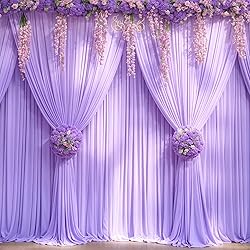 40ft x 10ft Wrinkle Free Lavender Wedding Backdrop